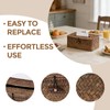 Rectangle Wicker Tissue Box Cover, Natural Seagrass Tissue Box Holder