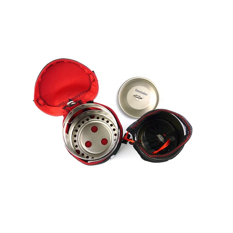 ガオバブ(Gaobabu)☆Gaobabuキャリボ チタンマグ＋固形燃料ツールセット GSET-24