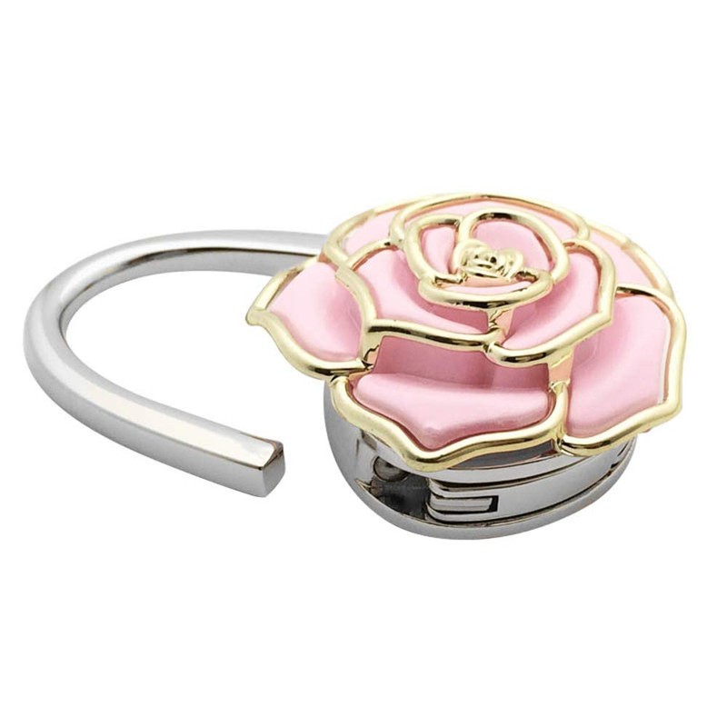 Vpang Purse Hook Purse Hanger Rose Flower Foldable Handbag Hanger