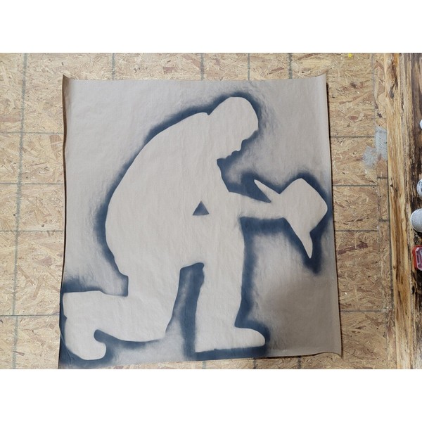Handmade Praying Cowboy DIY Template Woodworking Pattern Approx 45" Tall