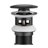Pop-up Tub Drain Kit, Matte Black Tub Stopper for Freestanding