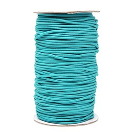 Mandala Crafts 2mm Aquamarine Elastic Cord for Jewelry Making - 76 Yds Stretchy Cord Round Elastic Strings for Bracelets Making - Stretchy String for Crafts Beading