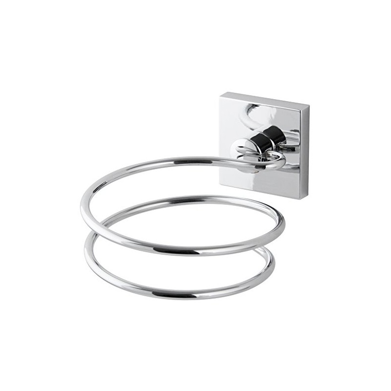 Fackelmann Haartrockner-Halter MARE, verchromter Fönhalter, Wandhalter (Farbe: Silber), Menge: 1