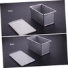 CIYODO 1pc Rectangular Toast Mold with Lid Silver Bread Baking