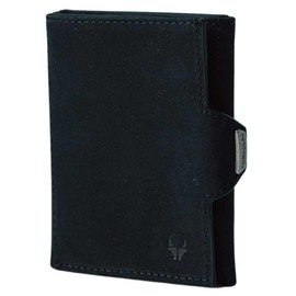 DONBOLSO za057-carbon Genuine Leather Mini Wallet, Small Wallet, Mini Wallet, Trifold Wallet, Men's, Popular, Brand, Thin Wallet, Money Clip, Black