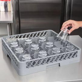 Noble 2 PACK Commercial Dishwasher Machine 16 Cup Glass Tray Rack Automatic Plastic