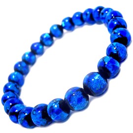 Stone jewelry japan Luminous in the Dark Firefly Glass 0.3 inch (8 mm) Okinawa Souvenir Popular Bracelet, Glass