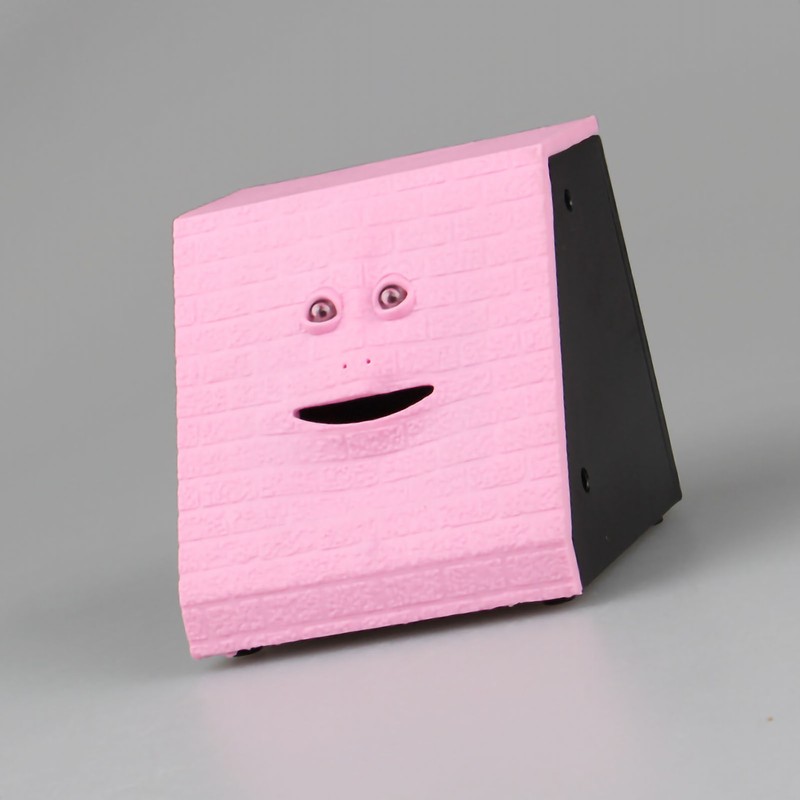 Piggy Bank Plastic Novel Electric Coin Eating Brick Surface Face