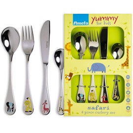 Amefa Safari KB028 Children's Cutlery Set with Engraving Set of 4