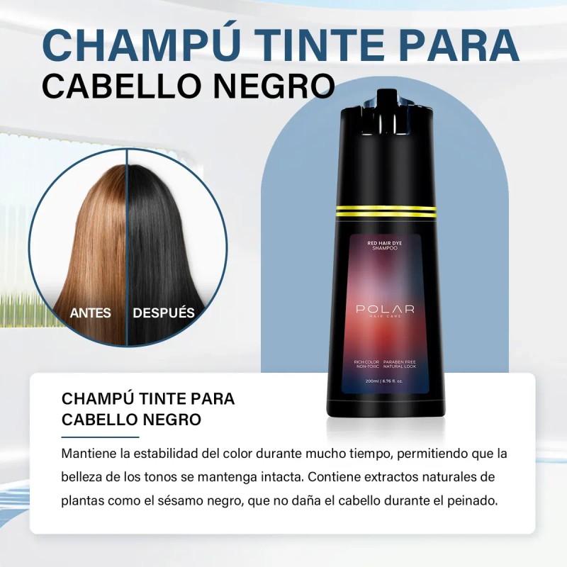 Shampoo Tinte Instantáneo Cubre Canas Natural Fácil 200ml