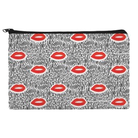 Bold Lips Makeup Cosmetic Bag Organizer Pouch