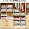 SNSLXH 5 Pack Stackable Closet Storage Basket, Multifunctional & Foldable