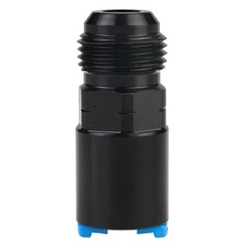 Dexepe 8AN Male to 3/8" SAE Quick-Disconnect Female Push-On EFI Fitting Fuel Line Hose Adapter Anodized Fuel System Fittings Black