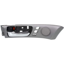 For Lexus ES330 2004 2005 2006 Interior Door Handle Front, Driver Side Gray bezel with chrome lever | With door lock button| Trim: Base