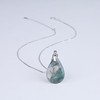 Coai 925s Moss Agate Pendant Necklace, Silver, Green