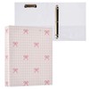 KICPOAY 3 Ring Binder 1.5 Inch Pink Checkered and Bows