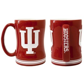 Indiana Hoosiers 15 oz Relief Mug - Cardinal,