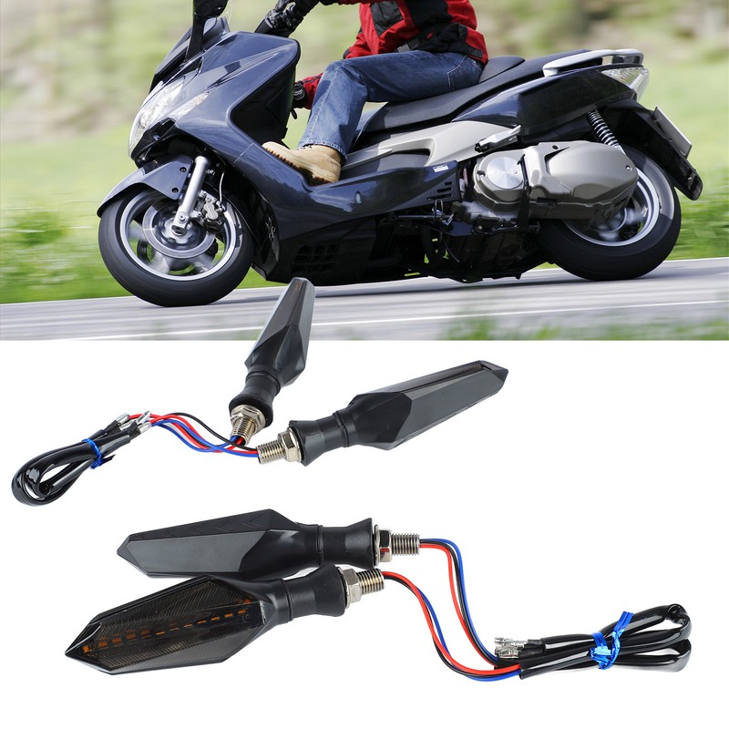 4Pcs Motorcycle Turn Signal Light 12LED 12V Universal Sequential Indicator
