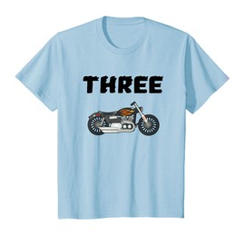 3 Year Old Motorcycle Birthday Party 3rd Birthday Shirt T-Shirt