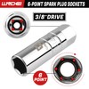 LLNDEI 3/8 Inch Drive Spark Plug Socket Set SAE &