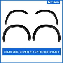 Tyger Auto TG-FF6D4198 for 2002-2008 Dodge Ram 1500; 2003-2009 Ram 2500 3500 (ONLY Fit 6.5' Truck Bed) | Paintable Fine-Textured Matte Black Factory Style Fender Flare Set, 4 Piece