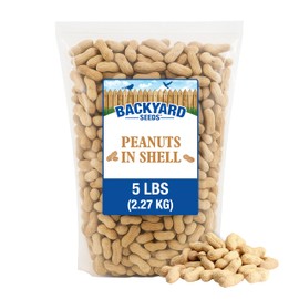 CountryMax Backyard Seeds in-Shell Raw Unprocessed Peanuts 5lbs - Premium Whole Peanuts for Wildlife & Squirrels, Natural Foraging, High Protein