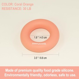 Grip Strength Trainer Hand Gripper Strengthener. Hand Finger Wrist Forearm Workout Exerciser for Strength Training Rock Climbing Athletes Rehabilitation Stress Relief. Silicone Rings 3.5 Inch.