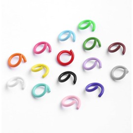 Offene Binderinge aus farbigem Metall, 8 mm, für Armbandanhänger, Schmuckverbinder, Bastelarbeiten, Schlüsselanhänger, 300 Stück