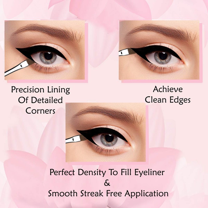 Angled Eyeliner Brush Slanted - Small Thin Winged Liner For