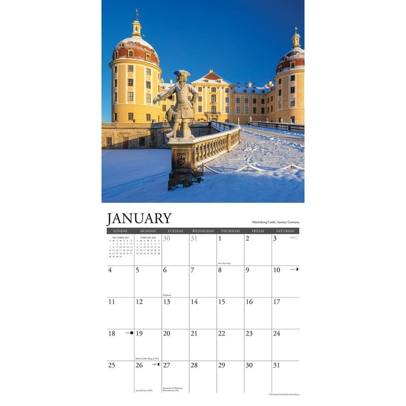 Castles 2026 12" x 12" Wall Calendar