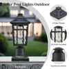 NAXTTII Solar Lamp Post Light Outdoor Waterproof Black Aluminum with