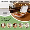 100 Pack 8×9 Inch 3-Compartment Compostable Bagasse Food Containers