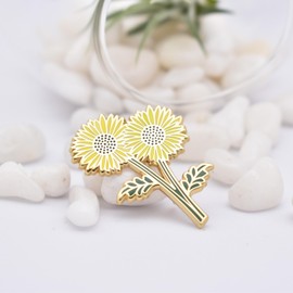 Flower Lapel Pins for Floral Lovers Enamel Pin Wedding Lapel Pin Favors Lapel Pin, Brooch Pin, Collar Pin - Floral Accessories for Men and Women - Flower Pin - Floral Brooch Wedding Lapel Pin Favors Flower Enamel Pin (Sunflower, 1)
