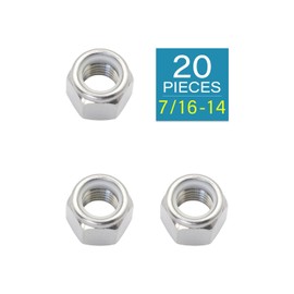 7/16-14 Locknuts - IMScrews 304 Stainless Steel DIN985 Hardware Locknuts Pack of 20