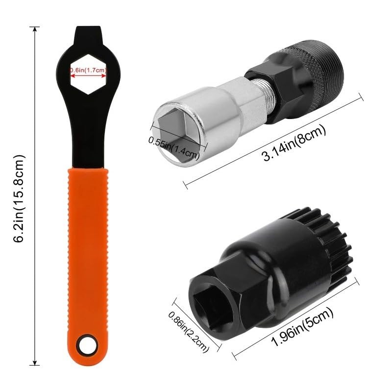 CFIKTE Bicycle Repair Tool Assortment Kit（ 4Pcs）,Bike Pedal Wrench+Bike Crank