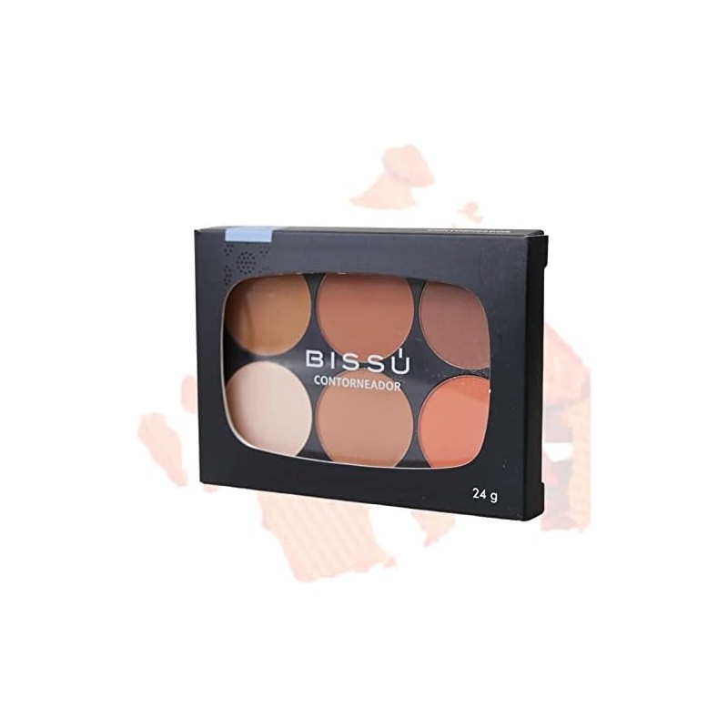 Biseú, Paleta De Contorneadores En Polvo, Bronzer, Contour, Iluminador, 24gr