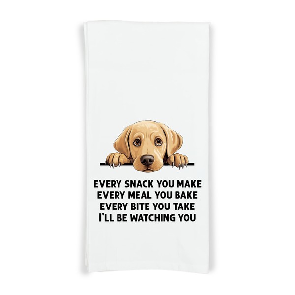 Golden Lab Every Snack You Make Flour Sack Kitchen Towel
