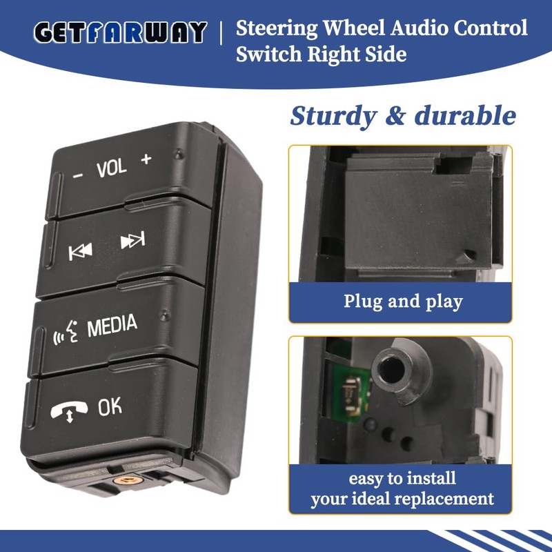 Getfarway Steering Wheel Audio Control Switch Right Side Fit for