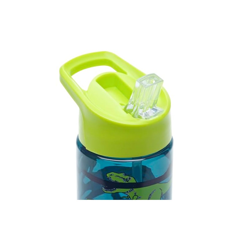 Smash Water Bottle with Straw 700ml - Dinosaur, Dark Blue