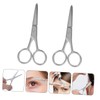 VICASKY 1set Stainless Steel Beauty Scissors Small Eyebrow Trimming Tools