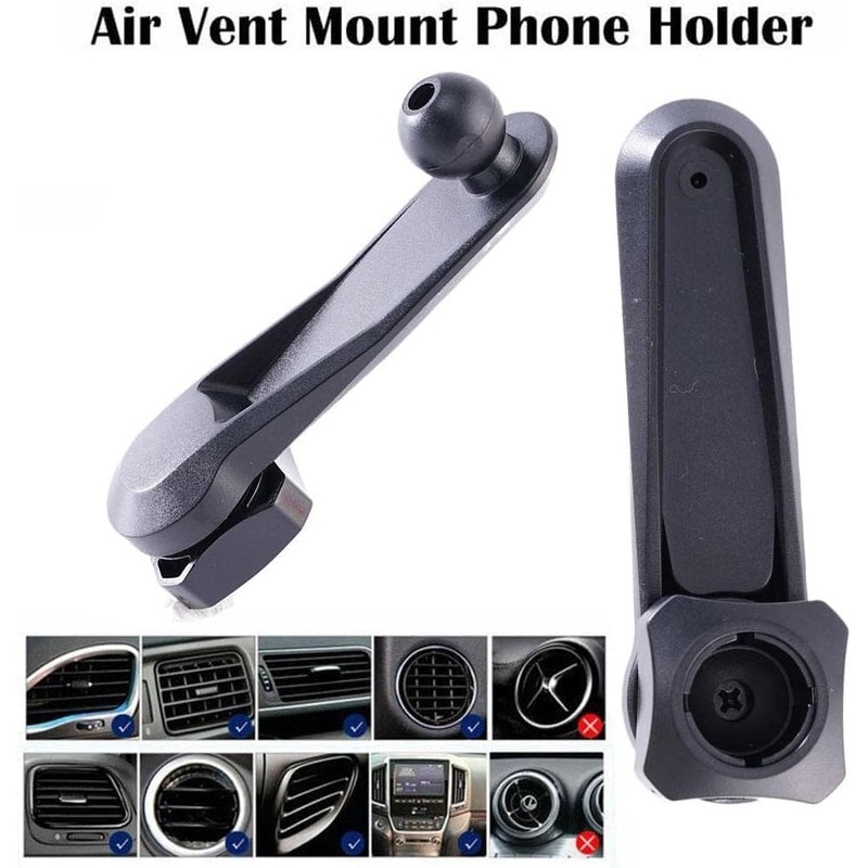 Jowxsx Black 17mm Ball Magnetic Car Phone Magnet Mount Extension