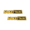 FakeTaxi 2 x Laminated Vinyl Polymeric Die Cut Car Stickers