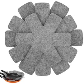 BOYAN Pot and Pan Protectors, Thicker Felt Pan Pot Separators for Stacking, Set of 12 & 3 Different Sizes, Cookware Protectors for Stacking Skillet Ceramic Saucepan Glassware