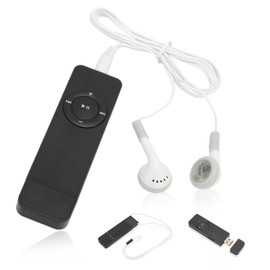 Reproductor De MP3, Admite hasta 64 GB Mini Reproductor De Música Sonido Sin Pérdidas Batería De Larga Duración Reproductor De Música Portátil para Estudiantes Que Corren Viajes(Negro)