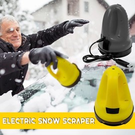 Electric Snow Scraper Wireless Ice Remover Rechargeable Removal Tool for Automotive Yellow