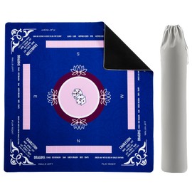 PCHAGOHX Mahjong Mat with Carrying Bag, Anti-Slip Gaming Mat 31.5x31.5 Inch, Multi Purpose Game Table Cover for Mahjong/Poker/Board Games/Card Games/Dominoes