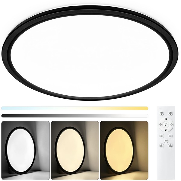 Glowall 15.4 Inch Led Ceiling Light Fixtures, Dimmable with Remote