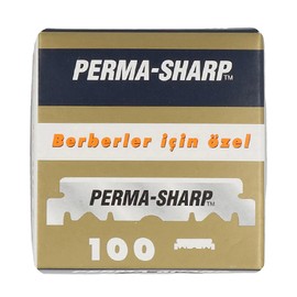 100 Perma-Sharp Straight Edge Razor Blades for use in Professional Barber Razors - New Packaging