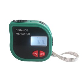 TopHomer Rangefinder, 0.5-18M 2-in-1 LCD Digital Display, Ultrasonic Rangefinder with 1 m Tape Measure, Professional Meter for Rooms, Construction Area, Volume/Distance (Green)