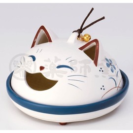 [4406] Cat Mosquito Repeller (Flat) Yakushi Kiln Natsui Feng Shui Luck Up Fortune Good Luck Interior Figurine